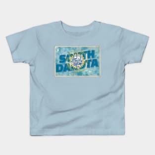 South Dakota vintage style retro souvenir Kids T-Shirt